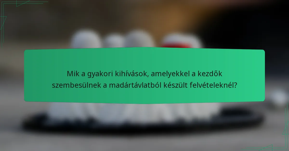 Mik a gyakori kihívások, amelyekkel a kezdők szembesülnek a madártávlatból készült felvételeknél?