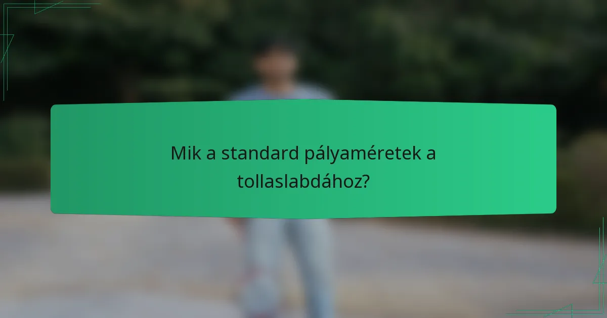 Mik a standard pályaméretek a tollaslabdához?
